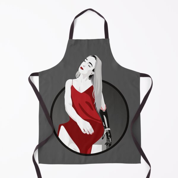 Item preview, Lady in a Dress with Prosthetic Arm | Avery - Red & Grey designed and sold by ladyfacecreates.