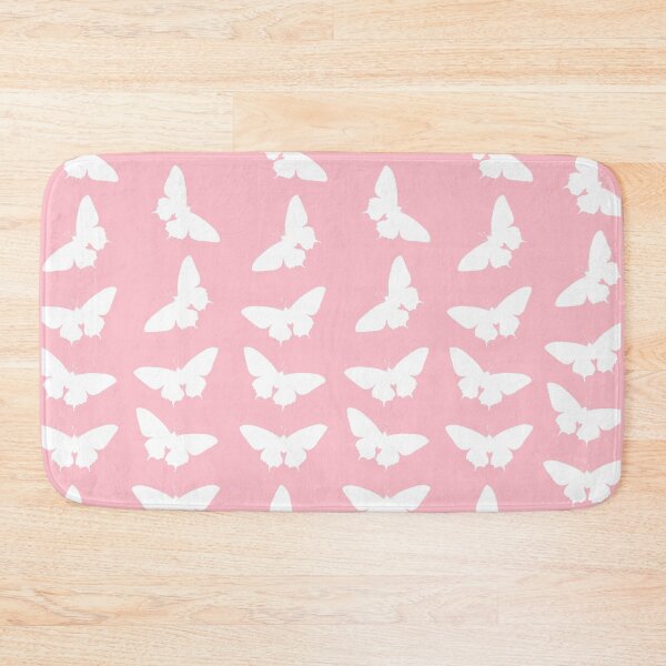 Item preview, White Butterfly seamless pattern on Pink #ffc0cb designed and sold by Artsy Boulevard.