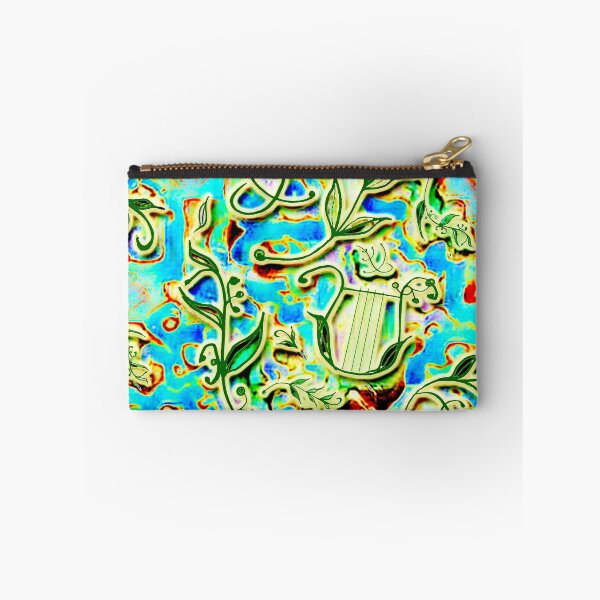 Item preview, laurels, green blue, highlighted pattern, delicate spring designed and sold by Maria Mihailova.