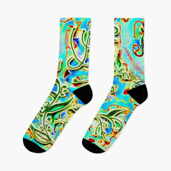 Item preview, laurels, green blue, highlighted pattern, delicate spring designed and sold by Maria Mihailova.