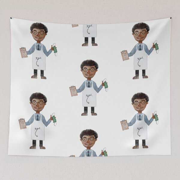 Item preview, Doctor with mask and clipboard designed and sold by Matt Corrigan.