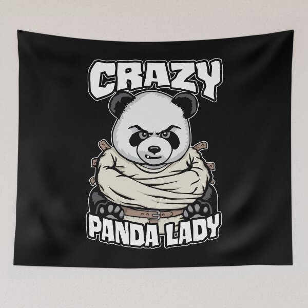 Item preview, Crazy Panda Lady Funny Mad Cartoon Bear Halloween designed and sold by GrandeDuc.