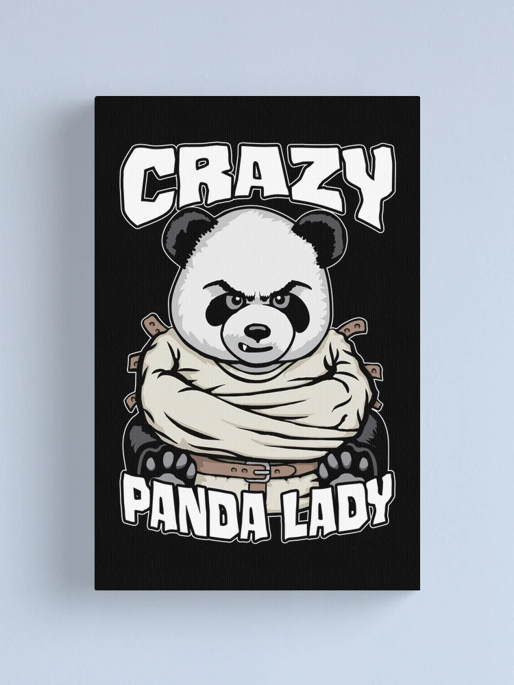 Crazy Panda Lady Funny Mad Cartoon Bear Halloween