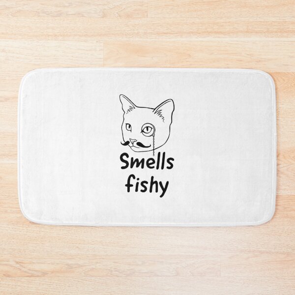 Item preview, Detective Cat: Smells fishy V2 (Black on White) designed and sold by sleepymatching.