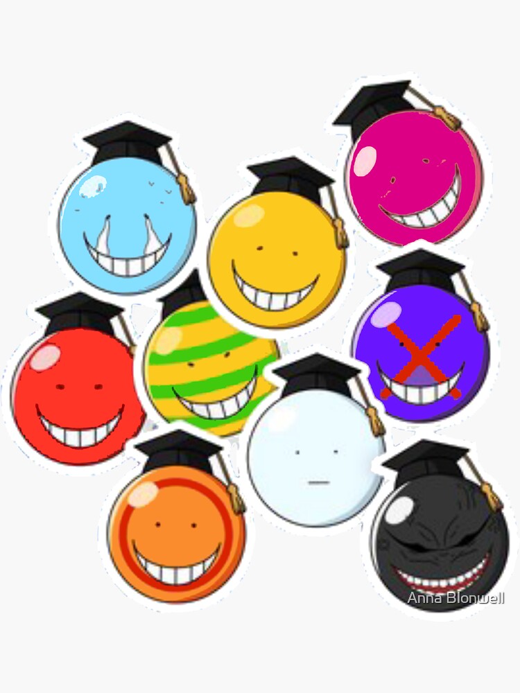 Pegatina Assassination Classroom Koro Sensei All Faces De 5544