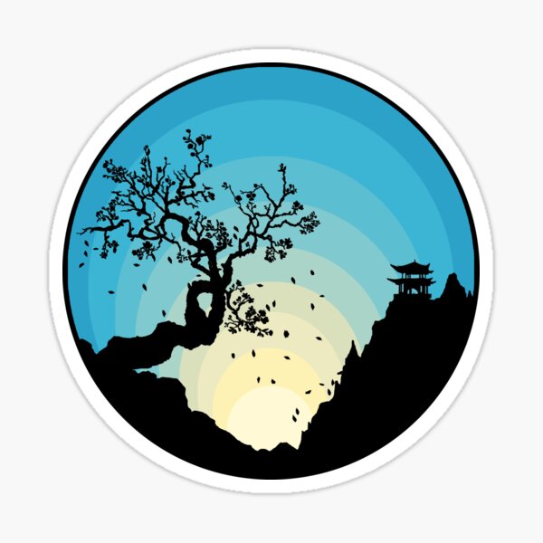 "Japanese sunrise" Sticker by dAKY7 Redbubble