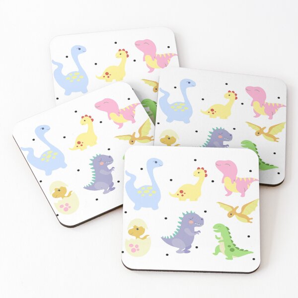 Item preview, Cute Kawaii Fun And Colourful Dinosaur Pattern designed and sold by ArtIsSixthSense.