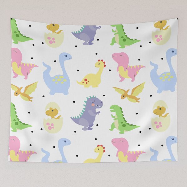 Item preview, Cute Kawaii Fun And Colourful Dinosaur Pattern designed and sold by ArtIsSixthSense.