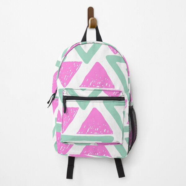 Item preview, Pink green trianlges. Vector hand made seamless pattern designed and sold by Olgus.