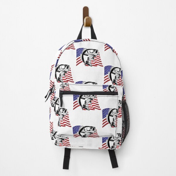 Item preview, Waving American Flag Bass Fish   Gift designed and sold by fungear.