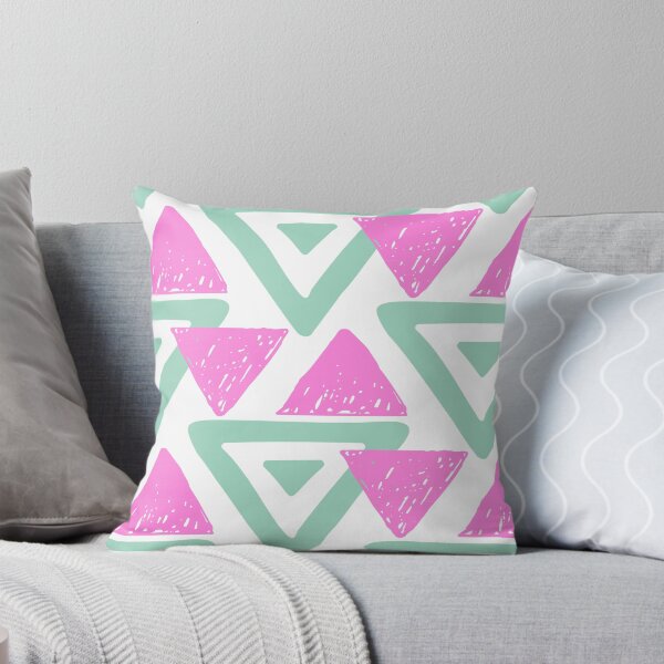 Item preview, Pink green trianlges. Vector hand made seamless pattern designed and sold by Olgus.