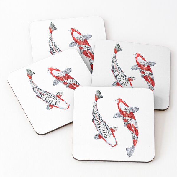 Item preview, Yin Yang Kuhaku Asagi Koi Vector designed and sold by Koiartsandus.