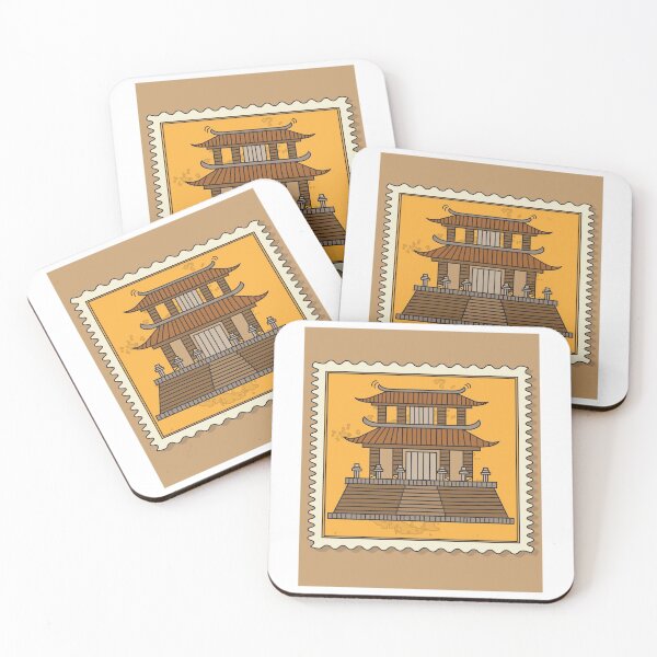 Item preview, Retro Stamp-sized Temple designed and sold by flofin.