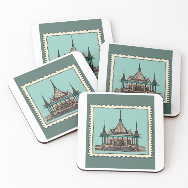 Item preview, Retro Stamp-sized Temple designed and sold by flofin.
