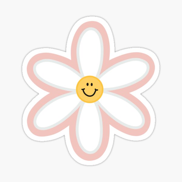 Lucy's Room Happy Face Flower Sticker