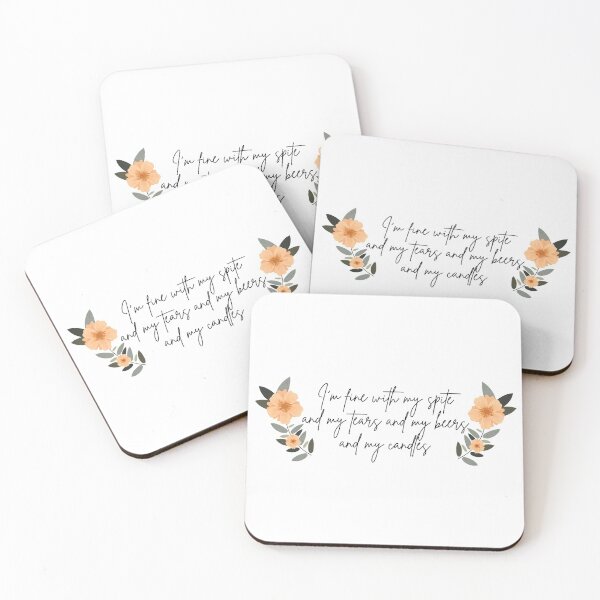 Item preview, I'm fine with my spite and my tears and my beers and my candles / Evermore Taylor Swift designed and sold by kindtoearth.