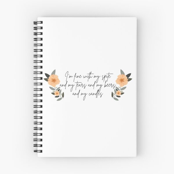 Item preview, I'm fine with my spite and my tears and my beers and my candles / Evermore Taylor Swift designed and sold by kindtoearth.
