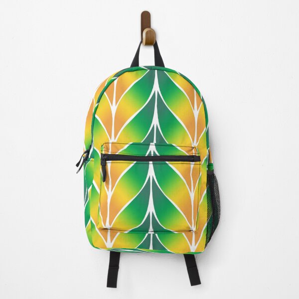 Item preview, Green Orange Leaf Tile Pattern designed and sold by Looly Elzayat.