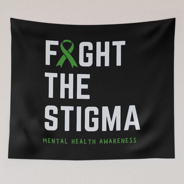 Item preview, Fight the stigma | In May We Wear Green Mental Health Awareness designed and sold by Mixture-DESIGN.