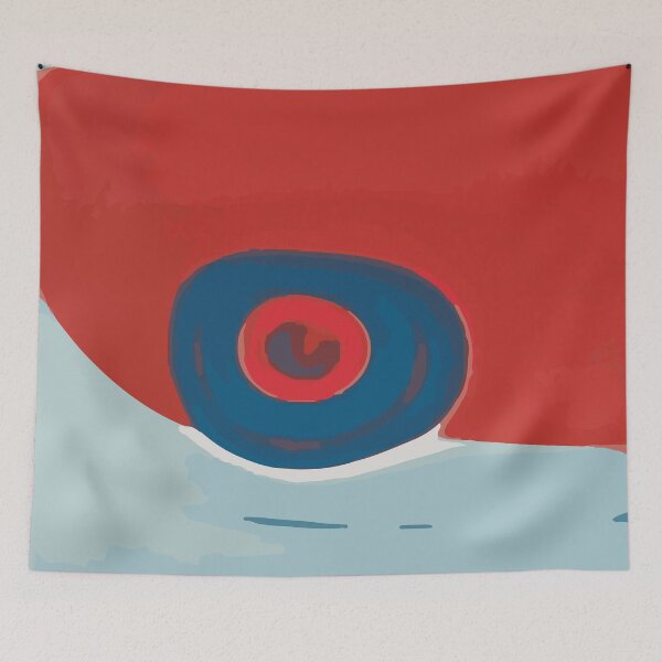 Item preview, Red ocean - watercolor abstract art designed and sold by SatyaBramha.