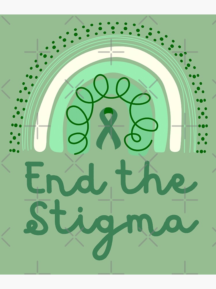 "In May We Wear Green Mental Health Awareness Green Ribbon End the