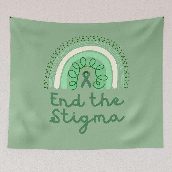 Item preview, In May We Wear Green Mental Health Awareness | Green Ribbon | End the stigma designed and sold by Mixture-DESIGN.