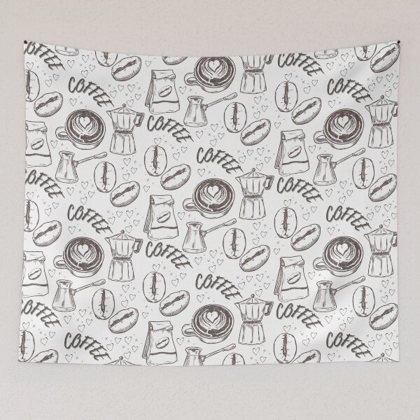 Item preview, Coffee Is All That I Need And My Dog - White Pattern designed and sold by Jecilii.