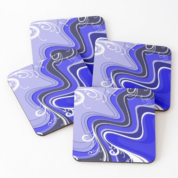Item preview, Curl shaped , blue purple shades abstraction  designed and sold by wiwiart.