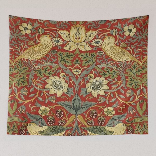 Item preview, William Morris birds floral,red  designed and sold by Vivanne-art.