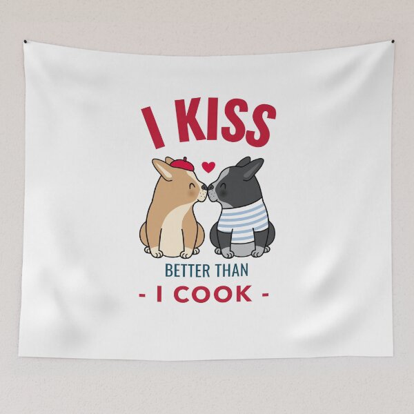 Item preview, I KISS BETTER THAN I COOK - CUTE AND FUN designed and sold by AnimalsCartoon.