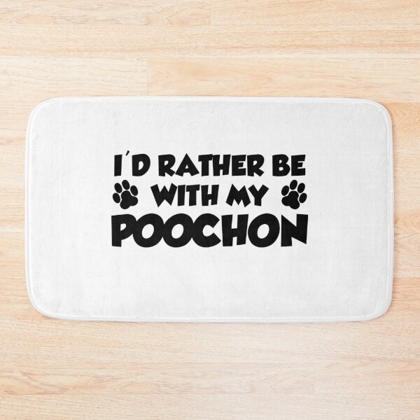 Item preview, I'd Rather Be With My Poochon Paw Print designed and sold by jaycartoonist.