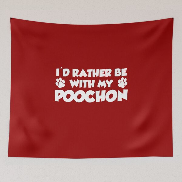 Item preview, I'd Rather Be With My Poochon Paw Print designed and sold by jaycartoonist.