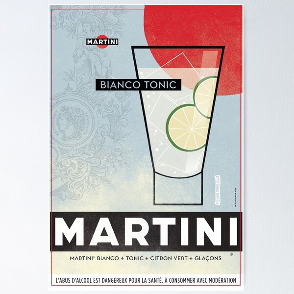 PUBLICITÉ APÉRITIF MARTINI ON THE ROCKS ET BLANC BIANCO