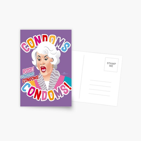 Condoms, Rose! Postcard