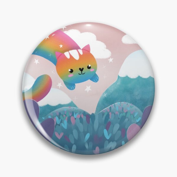 Rainbow cat Pin