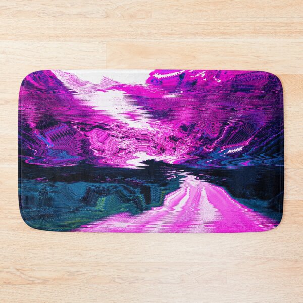 Item preview, Norwegian Highway Mountain Road Vaporwave Glitch Art  designed and sold by glitchhub.