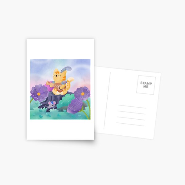 Cat bard Postcard
