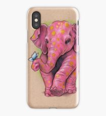 Pink Elephant (with golden spots) iPhone Case/Skin