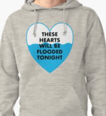 Sudadera con capucha Estos corazones se inundarán esta noche
