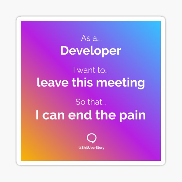 As a developer Sticker