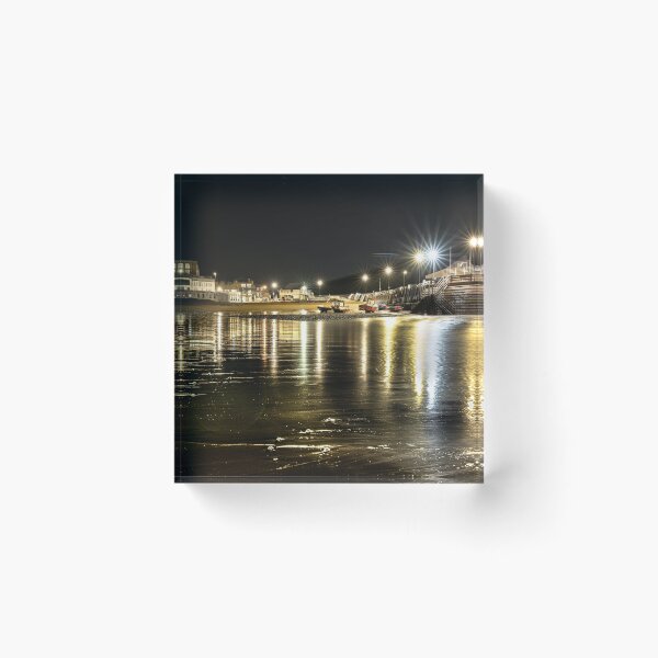 Item preview, Viking Bay, Broadstairs Harbour at night under the lights designed and sold by rogerstanger.
