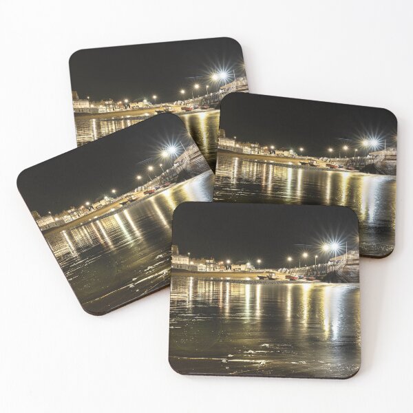 Item preview, Viking Bay, Broadstairs Harbour at night under the lights designed and sold by rogerstanger.