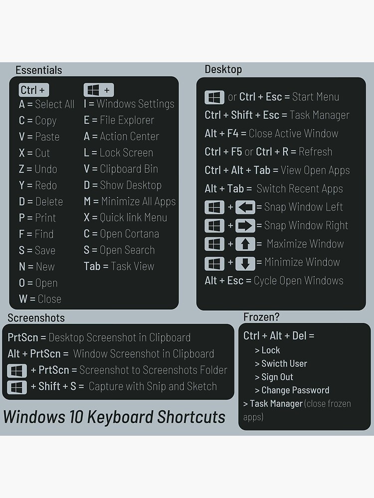 windows button shortcuts