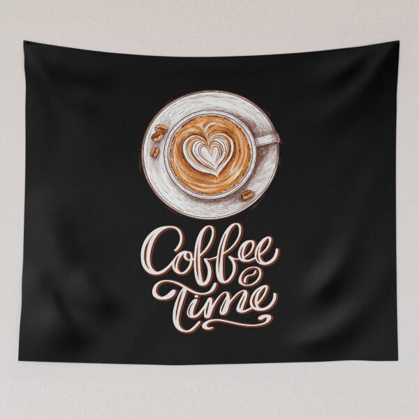 Item preview, Coffee Coffee Cappuccino Time Coffee Cup Heart designed and sold by BullDesignsShop.
