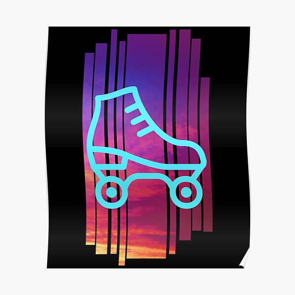 "Sunset Roller Skate" Poster for Sale by SkateGalaxy Redbubble
