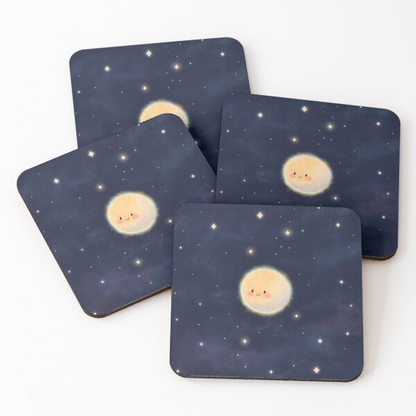 Item preview, The Cutest Moon Kawaii Night Sky designed and sold by trajeado14.