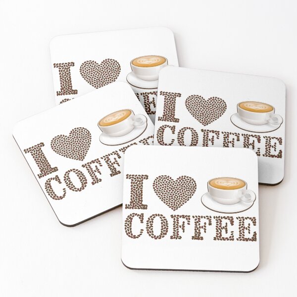 Item preview, Coffee I Love Coffee Heart designed and sold by BullDesignsShop.