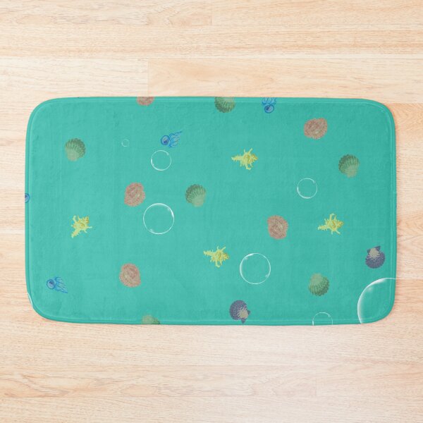 Item preview, Shells and water bubbles pattern in turquoise designed and sold by Breurs.
