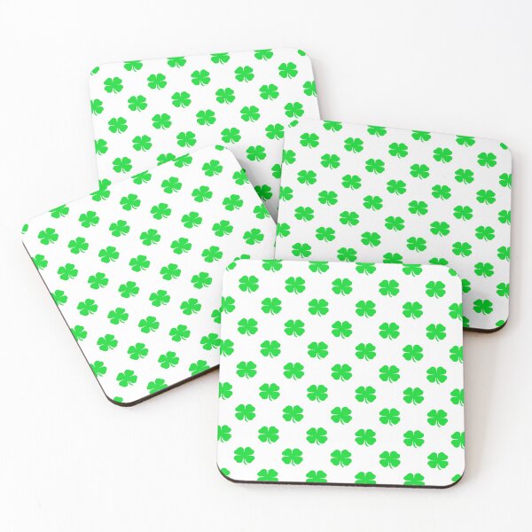 Item preview, 4 Leaf Clover Repeating Pattern 2 (More Space, White Background) designed and sold by Pendy777.