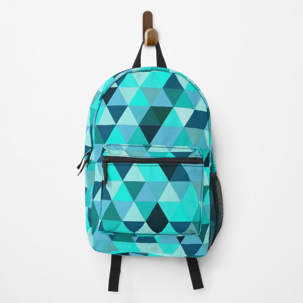 Item preview, Teal Triangles Pattern designed and sold by Looly Elzayat.